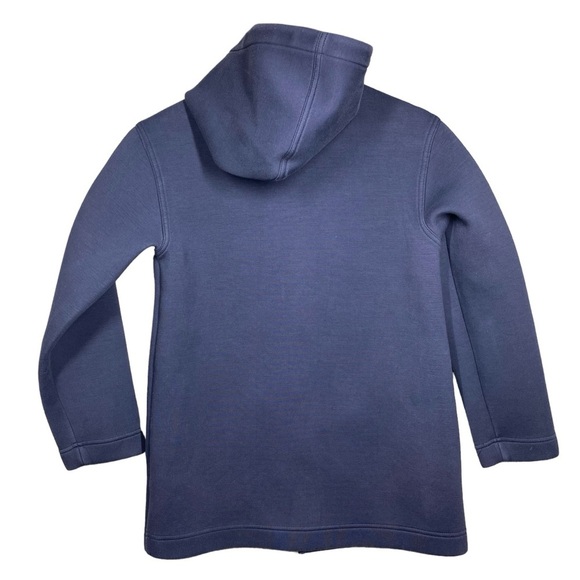 J Crew Scuba Jacket Women XXS Full Zip Hoodie Neoprene Navy Blue Made In USA - Picture 5 of 13